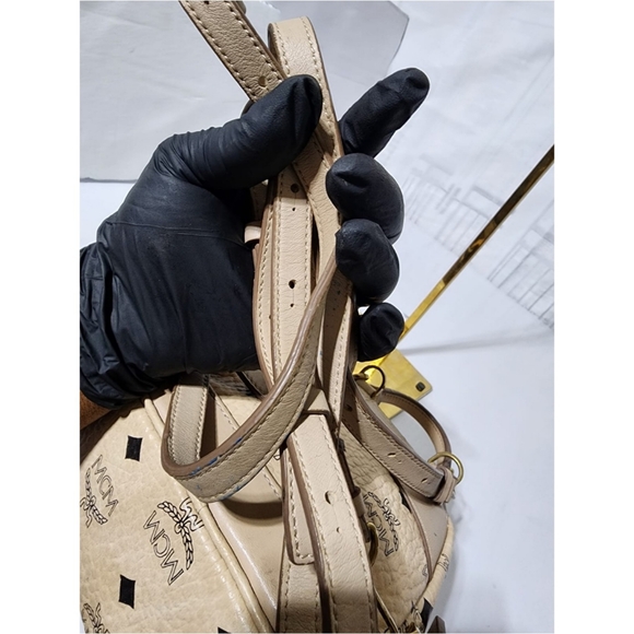 MCM Visetos Side Stud X-Mini Stark Backpack Beige - Picture 11 of 16